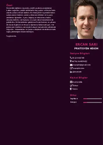 Pratisyen Hekim Cv Örnekleri cv indir